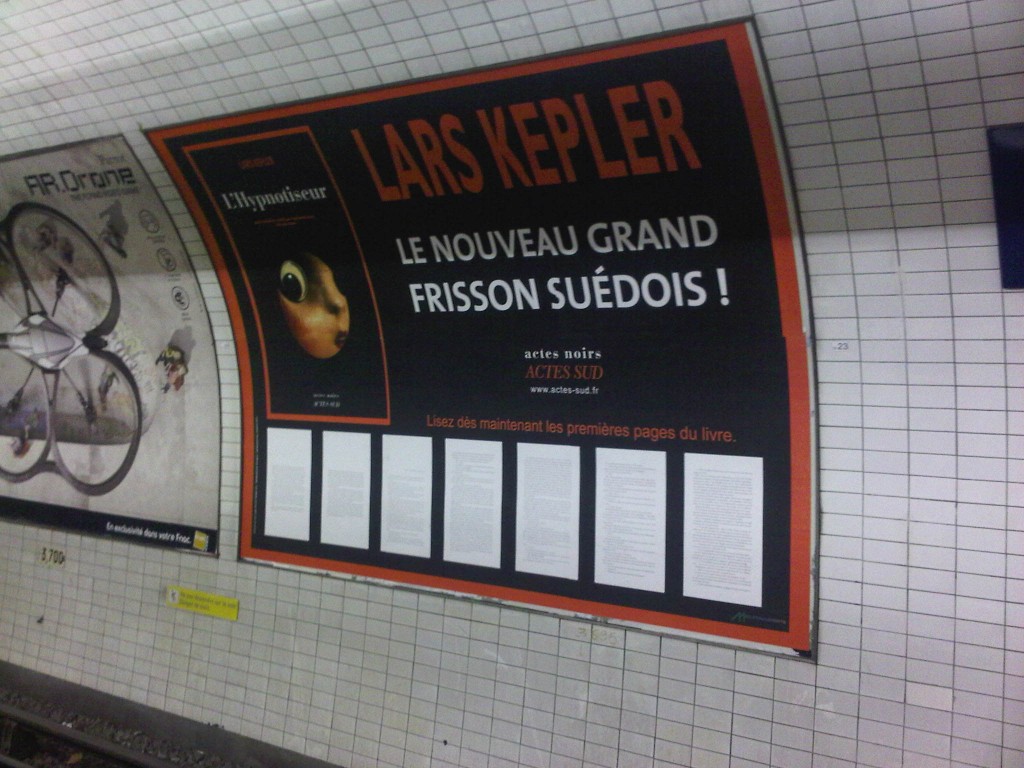 Affiche de promotion pour L'hypnotiseur de Lars Kepler