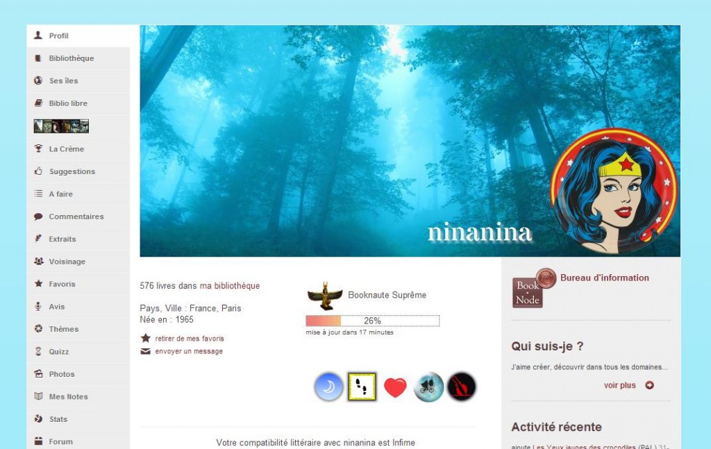 Personnalisation de profil par ninanina